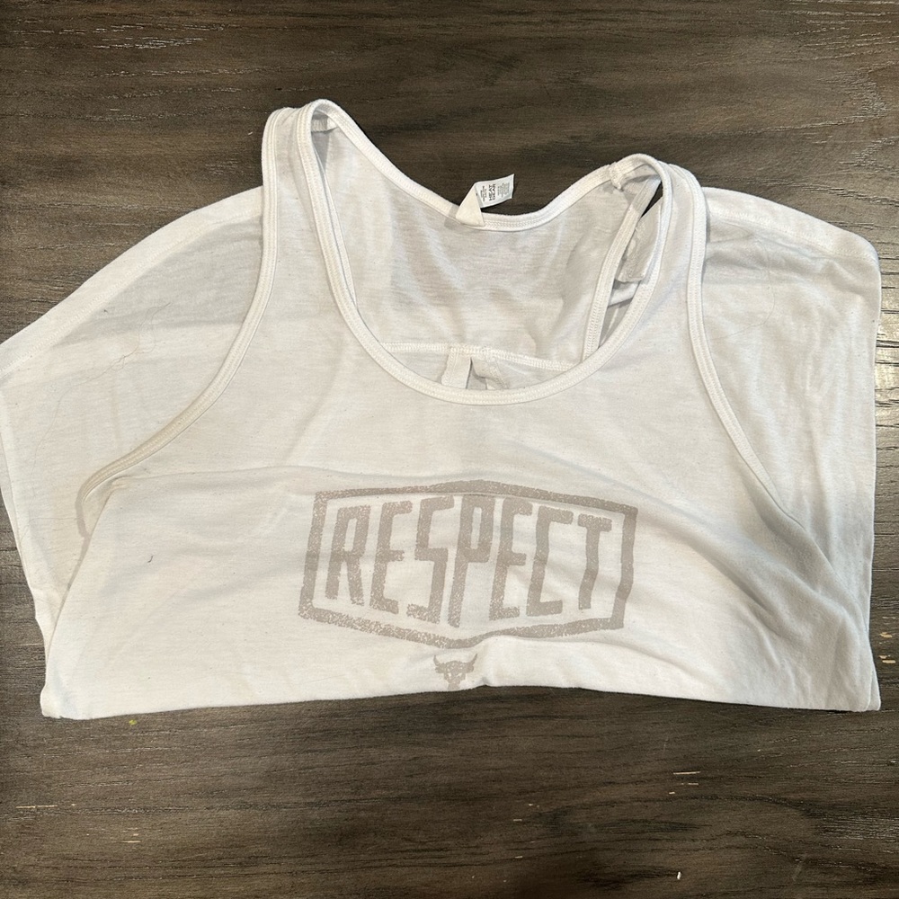 White Under Armour tank top, size L